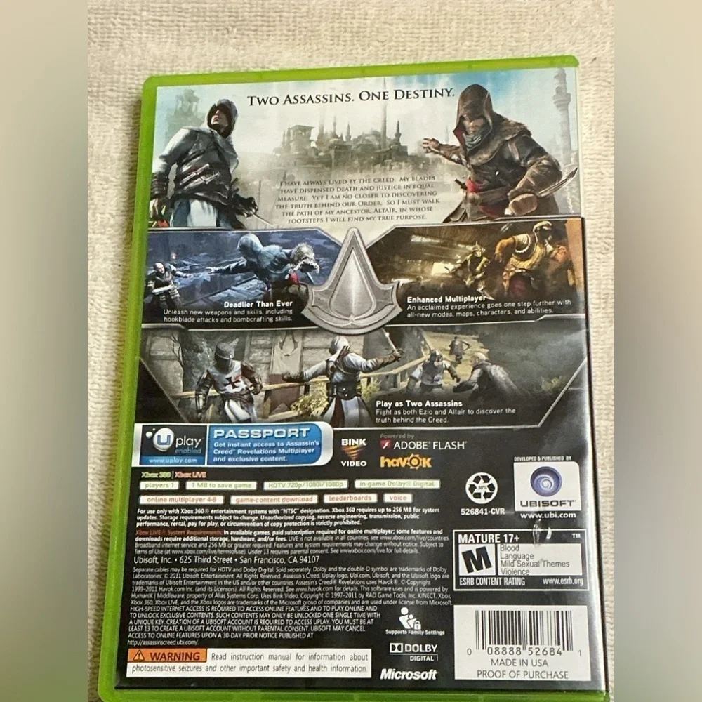Assassin's Creed: Revelations (Microsoft Xbox 360) 2011
